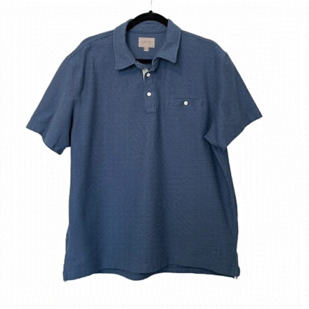 𝅺Jachs Blue Pocket Front Polo Shirt - Size XL